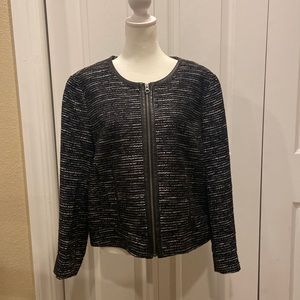 Loft Black and white twill lined jacket